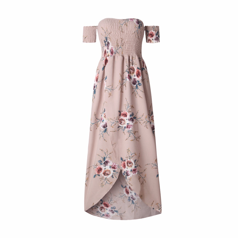 Women's Boho Off Shoulder Dress With Floral Print - Image 10