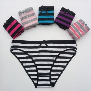 Women's Striped Cotton Panties Set